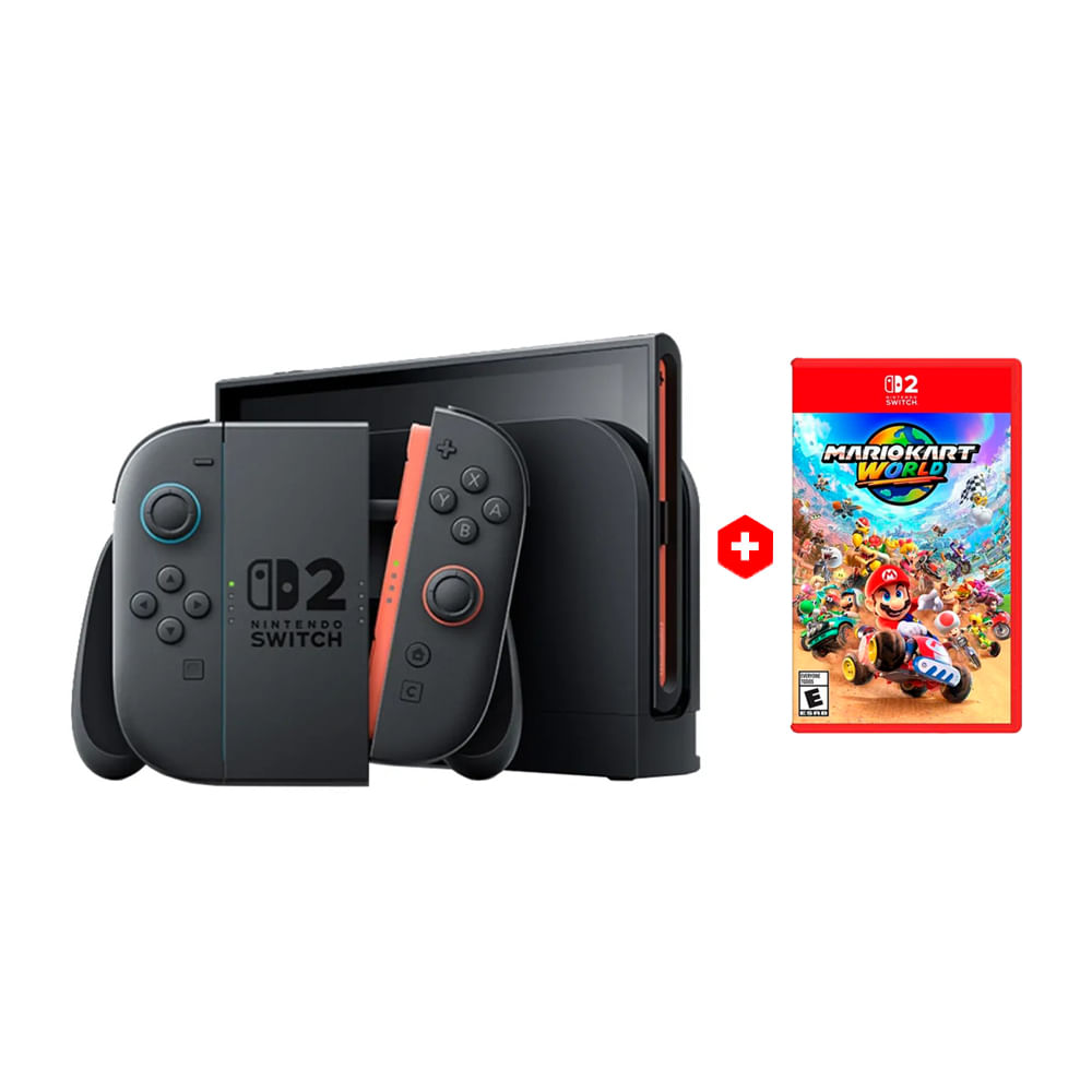 Imagen 1 del producto Consola Nintendo Switch 2 Bundle Mario Kart World físico, Full HD, 256GB, 12GB RAM, negro